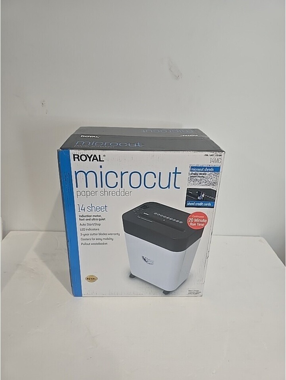 Royal 14MC Microcut Paper Shredder – 14 Sheet – Credit Card Shredder – New/Open
